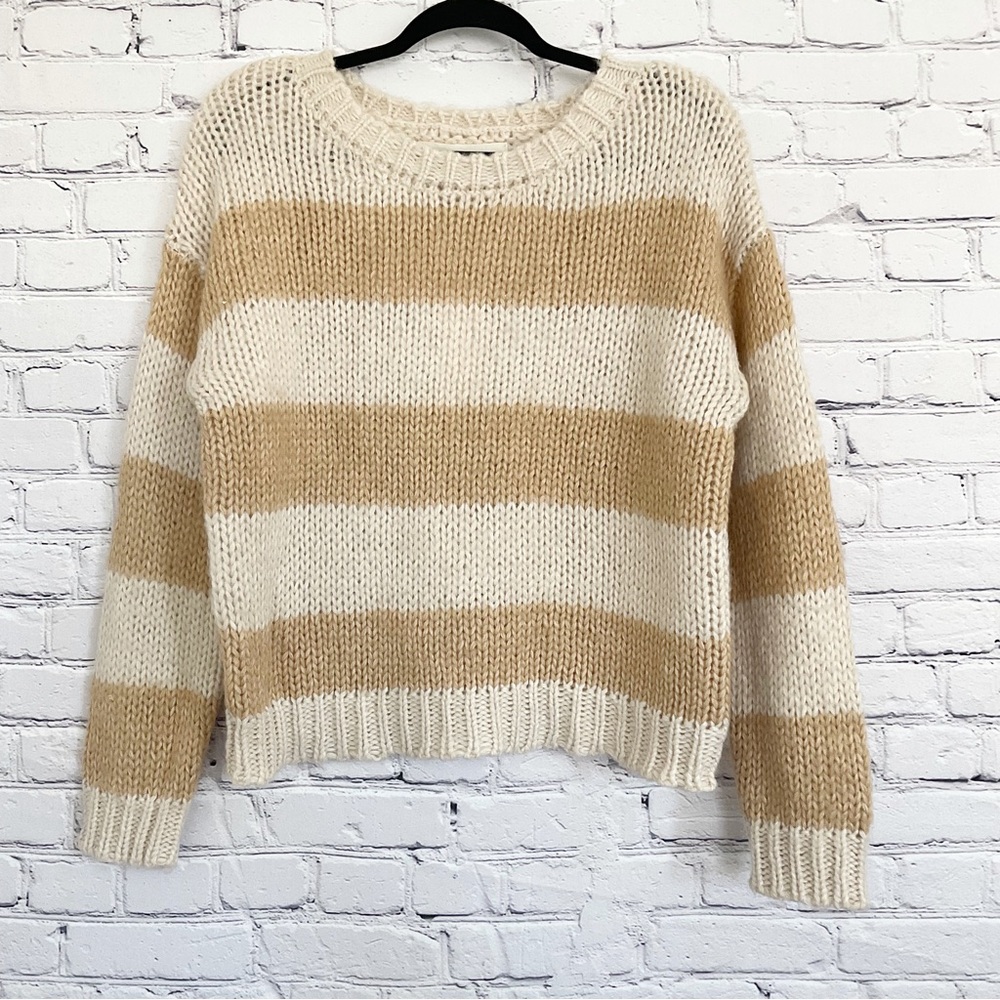 New Hiatus Color Block Striped Sweater Crew Neck Size Medium